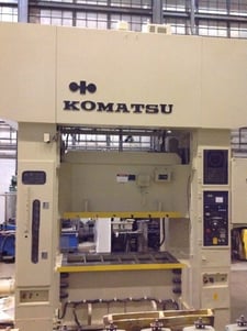 220 Ton, Komatsu #E2T-200N, Eccentric Gear 2 Pt Stainless Steel Press, 15" stroke, 17.72" die height, air