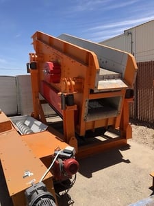 Spaleck #SZWS, 800x3000 3D combi flip flow double deck screen, 15° incline, 14.7 HP, 400 V.