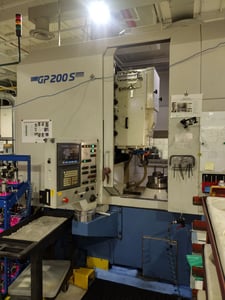 Gleason #GP200S, CNC gear shaper, hydrostatic spindle, spur guide, coolant system, 2002
