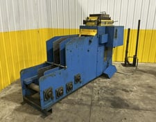 6000 lb. Jaco #JSHCC, coil cradle & straightener, 10" width, 54" outside dimension, (7) 2-3/4" rolls, 3 HP