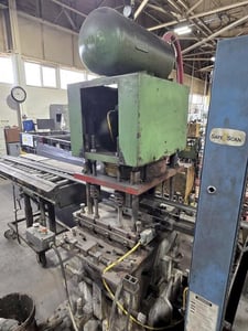 20 Ton, PneuPowr, Airam #4P-20, pneumatic press, 3" stroke, 12" adjustent, 18" x 20" bed, 1992