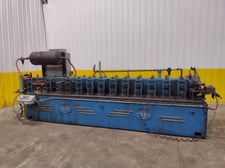 14 Stand, Tishken #14-MW-2, rollformer, 8" roll space, 2" arbor diameter, 20 HP, R to L, coolant pump