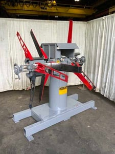 3000 lb. CWP #2.5RD, double end coil reel, 12" width, 72" outside dimensions, 15.5"-20.5" ID, 200 FPM, R to L