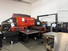 33 Ton, Amada #Pega-357, CNC turret punch, 50" x70" sheet, 58 station, 2 automatic index, 04PC Control, ball