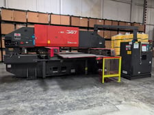 33 Ton, Amada #Pega-367, CNC turret punch, 60" x72" sheets, 58 station, 2 automatic index, Amadan 04PC, 2