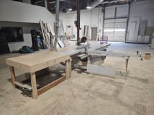 SAC #CS-4, sliding table saw, 102" capacity, 12.4" blade, rip fence