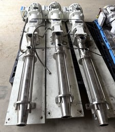 4" inlet x 4" outlet, Moyno #CFB2ESSB3DAA, Stainless Steel horizontal progressive cavity pump, explosion