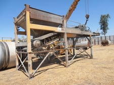 Cold Feed 3-compartment bin with weigh hopper, belt conveyor