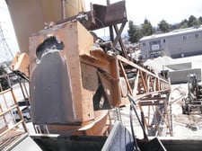 30" wide x 70' long, Radial stacker belt conveyor, truss frame