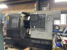 Ganesh #Cyclone-52TTMY, CNC Lathe, 5-Axis, 36" Centers, 6" Chuck, 2" Bar, 2.4" Bore, 7.5" diameter x 15.8" L