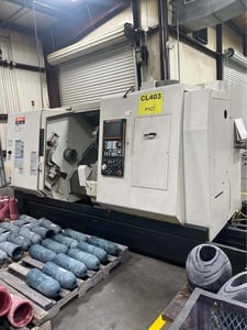 Mazak #Super-Quadrex-200, CNC Lathe, 2-Axis, 20.5" Swing, 21" Machining length, 8" Chuck, 2.5" Bar, 12"