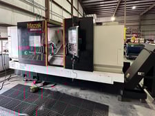 Mazak #Quick-Turn-450, CNC Lathe, 38.5" Centers, 18" Chuck, 7.3" Bar, 22.83" Turning diameter, 2000 RPM