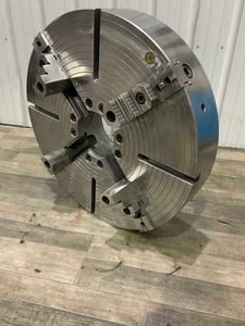 32" Bison #4317-32"-11A2-DIN, 4-jaw lathe chuck, 2 piece style, 5.75" thickness, 7" hole thru, 2016