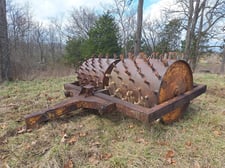 Sheepsfoot/Padfoot Compactor Roller, steel drum, heavy steel tow frame