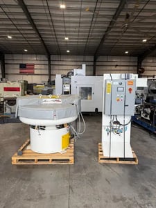 10 cu.ft. Hammond Roto-Finish #MR-12C, vibratory tumbler, 57" OD bowl, PLC Control pendant, pneumatic gate