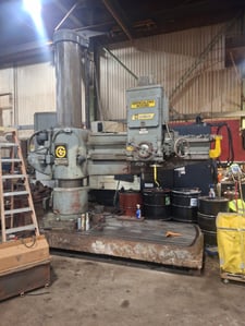6' -19" Giddings & Lewis Bickford, hi column radial drill, power clamping, power rapid traverse, rapid