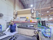 90 Ton, Cincinnati #Proform-90PFx8FT, 8' overall, 78.5" between housing, 14" stroke, 7" throat, 15" open