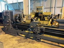 30" x 100" Mazak #Heavy-Duty-30, Engine Lathe, 12.5" Hole, 24" 4-jaw chuck, 20 HP
