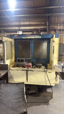 Hyundai Kia #KH50G, CNC Horizontal Machining Center, 30" X, 28" Y, 25" Z, 20" x 20" Pallet, 4500 RPM, BT-50