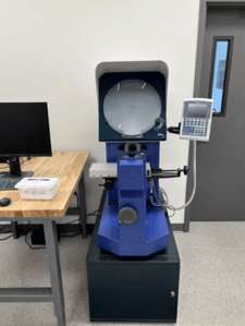 14" Mitutoyo #PH-A14, Horizontal Profile Projector, 8" X & 4" Y Travels, 6" x 16" Table, 100 lbs. Work load