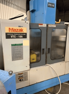 Mazak #VTC-16A, Vertical Machining Center, 4-Axis, 22" X, 16" Y, 20" Z, 35" x 40" Table, 15 HP, 8000 RPM, 20