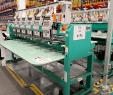 Tajima #TFMX-IIC1206 (1-3B) Automatic embroidery machine, Serial: SUYC1958, 6 heads, 12 needles each, maximum