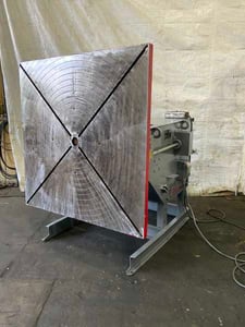 8500 lb. Aronson #HD60, welding positioner, 60" x 60" table, 135° table tilt, pendant Control, 3 HP, 1981