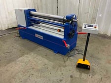 4.2' x 6 gauge Knuth #KRM12/4.0, plate rolls, 5" roll diameter, forward/reverse, dual foot Control, 3 HP