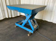 4000 lb. Advanced, hydraulic scissor lift table, 47" raised height, 56" x 44" table, pendant Control, 1 HP