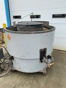 Roto-Finish #12, 12 cu.ft. vibratory bowl, 54" bowl diameter, polyurethane lined, drain, controls, 7.5 HP