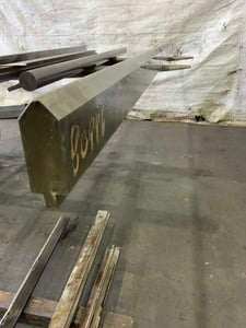 12-1/2" L, Male press brake die, 1-1/2" die width, 3-3/4" die height, 1/2" tang