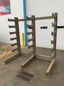 6 arm x 18" wide cantilever style ra, 84" height, 40" center between arms