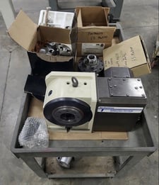 Tsudakoma RWA-200R CNC Rotary Table with 8 In. 3-Jaw Chuck, Faceplate, and Adapters