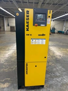 46 cfm, 125 psig, Kaeser #Aircenter-SM10, Rotary Screw Air Compressor, 10 HP, 3550 RPM, 40&deg;F-115&deg;F