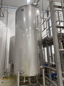 1100 gallon Qualtech, Stainless Steel Vertical Tank, 56" diameter x 167" height, 2021, (2 available)