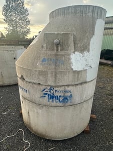 Concrete Manholes, (7) risers, (adjustable risers, (6) Base Sections, vault w/ rectangle metal top