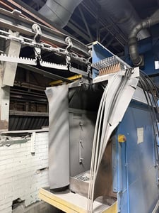 Viking, overhead monora, 24" width x 36" H work opening, (4) 10 HP wheels, dust collector