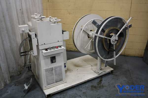 Bruderer #12120B, 19 roll straightener & coil reel, 4.7" x 0.05", vari-spd, 1987, #64789
