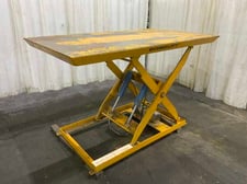 4000 lb. Econolift #SL4240-SK637, electric scissor lift table, 78" x 48" table area, 41" lift, 1.5 HP