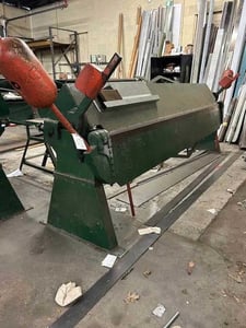 16 gauge x 10' Dreis & Krump #S01016, apron brake, 2-1/4" max opening, 3/4" flange, 1/4" reverse bend