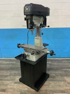 Model RM-31, milling & drilling machine, 28-1/2" x8-1/4" table, 1.5 HP, 360&deg; head swivel, R8 taper