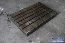 40" L x 26" width x 5-1/4" H DeVlieg, T-slotted bolster plate
