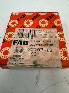 FAG (Schaeffler) 22207-E1-C3 Spherical Roller Bearing - 35mm ID x 72mm OD x 23mm Width - New