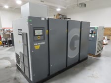 132 psig, Atlas Copco #GA160, Rotary Air Compressor, VSD, 233 HP, 2012