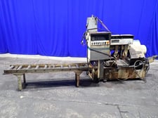 10" Amada #HFA-250, Horizontal Band Saw, w/Roller Conveyor, 230/400/460 V