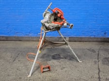 Ridgid #300-T2, Portable Pipe Threader, w/Foot Pedal, 8" 3-Jaw Chuck, 2.5" Hole in Back, 115 V