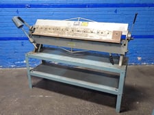 16 gauge x 4' Enco, Sheet Metal Pan & Box Brake Machine, 3" Box depth, 1/8" Beam Adjustment