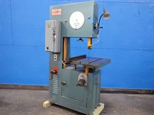 20" Wilton #8020, Vertical Band Saw, 3/4" Blade, 24" x 24" Table