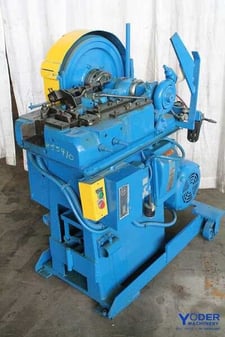 Roberts single stroke end forming press, mechanical, pneumatic lube, 5 HP, #55410