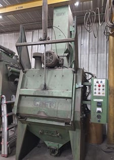 6 cu.ft. Goff #6BB, Rubber Belt Tumble Blast Machine, 15 HP blast wheel, dust collector